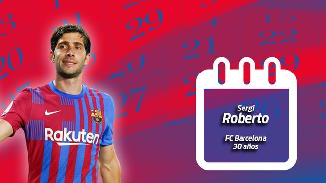 Sergi Roberto acaba contrato el 30 de junio, aunque como ya dijimos, continuará en el Barça una temporada más.