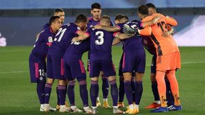 Los jugadores del Valladolid hacen piña antes de un partido Los jugadores del Valladolid hacen piña antes de un partido