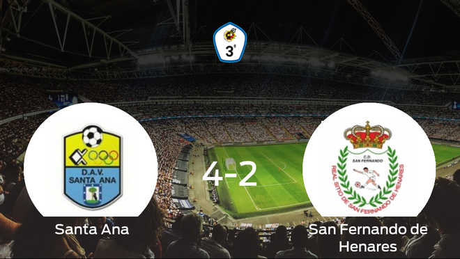 4-2: El Santa Ana se impone al San Fernando de Henares en casa 4-2: El Santa Ana se impone al San Fernando de Henares en casa