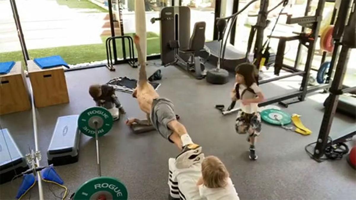 Sergio Ramos entrena duro desde casa con sus hijos
