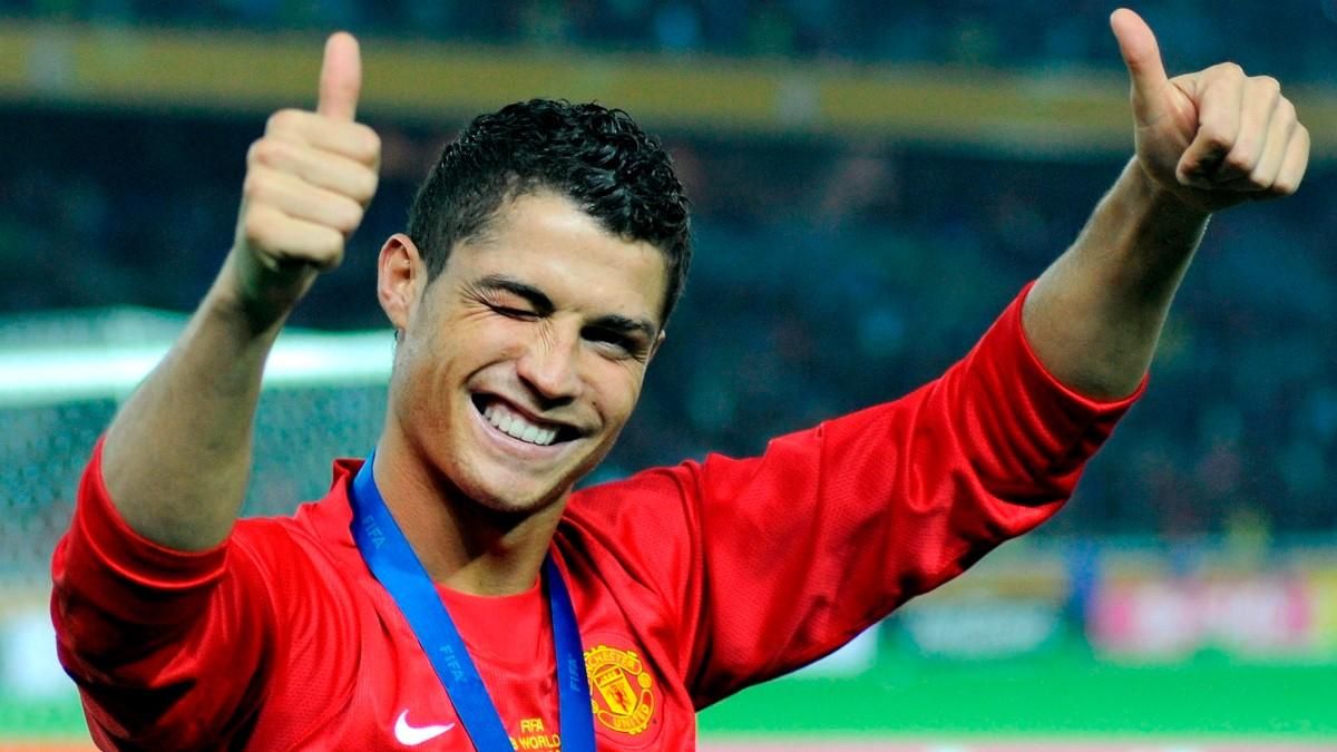 Cristiano Ronaldo, durante su primera etapa en el United Cristiano Ronaldo, durante su primera etapa en el United
