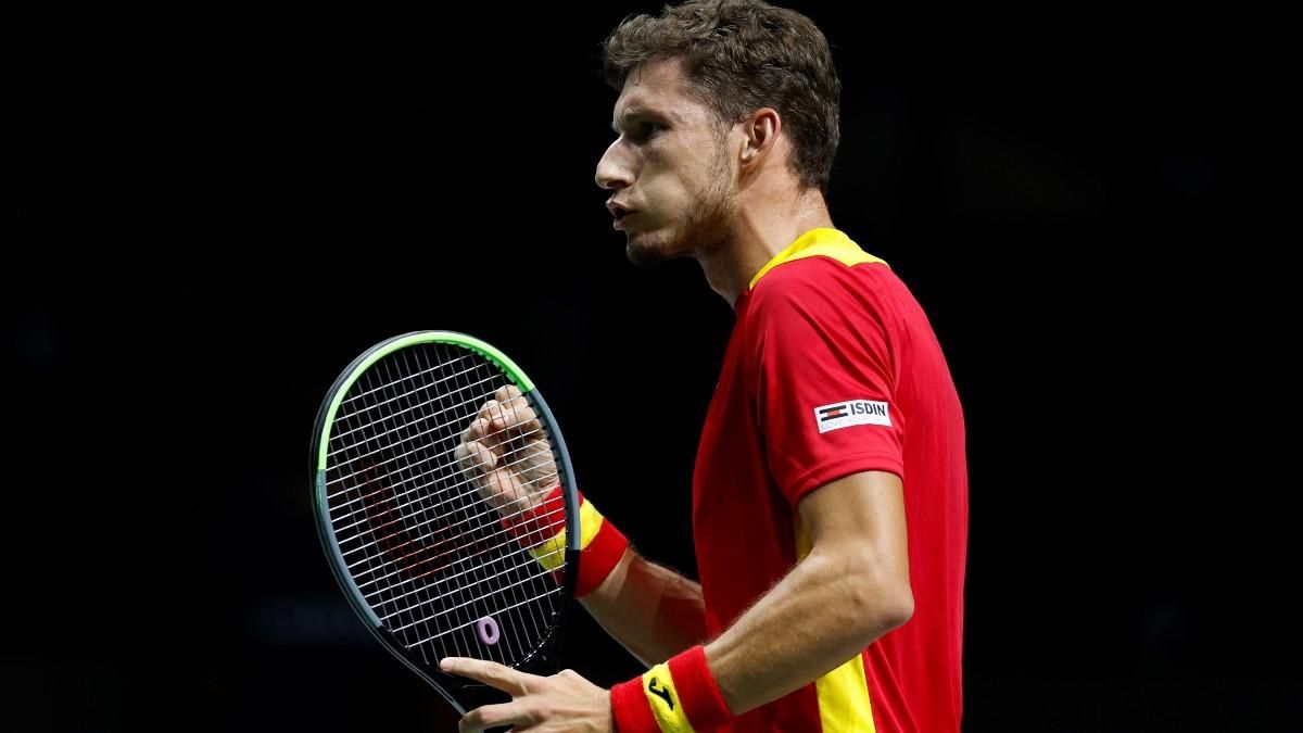 Carreño celebra un punto ante Gómez Carreño celebra un punto ante Gómez