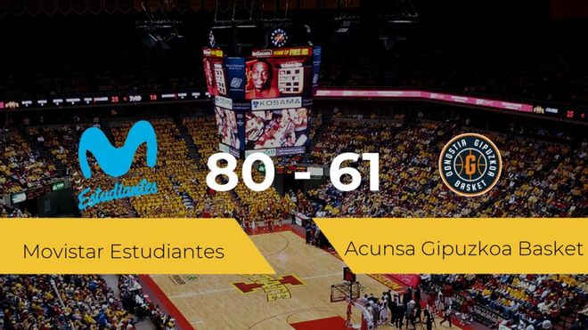 Victoria del Movistar Estudiantes ante el Acunsa Gipuzkoa Basket por 80-61 Victoria del Movistar Estudiantes ante el Acunsa Gipuzkoa Basket por 80-61