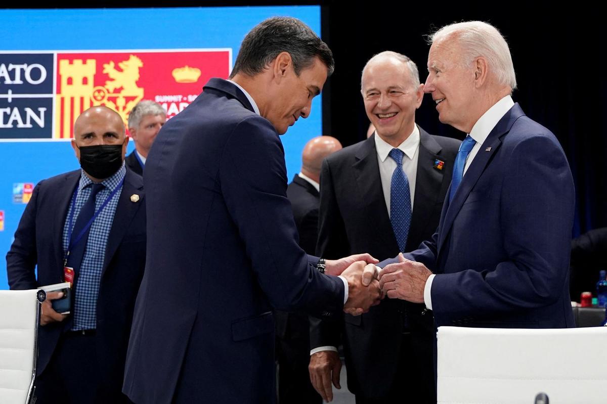 Pedro Sánchez y Joe Biden, en la Cumbre de la OTAN en Madrid.