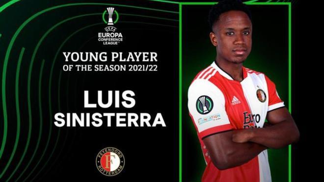 El colombiano Luis Sinisterra, mejor jugador joven de la Conference