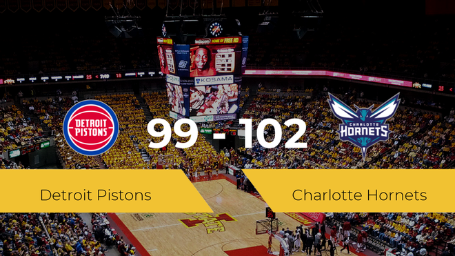 Charlotte Hornets se hace con la victoria contra Detroit Pistons por 99-102 Charlotte Hornets se hace con la victoria contra Detroit Pistons por 99-102
