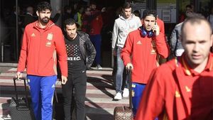 La selección española al aterrizar en el aeropuerto Adolfo Suárez Madrid-Barajas La selección española al aterrizar en el aeropuerto Adolfo Suárez Madrid-Barajas