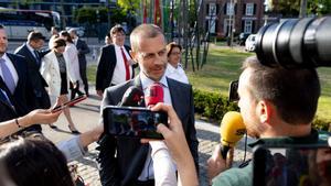 Ceferín no quiso mojarse sobre el Caso Negreira