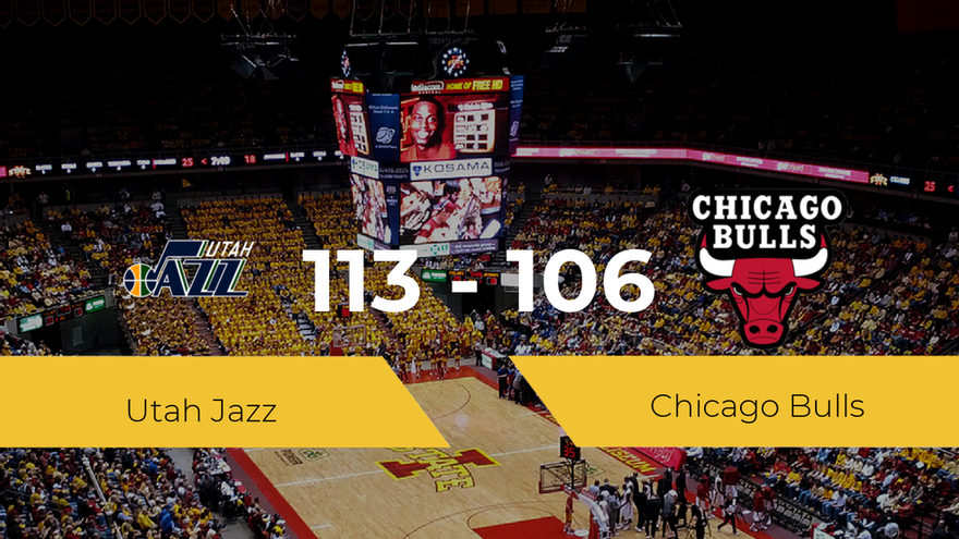 Utah Jazz logra vencer a Chicago Bulls (113-106)