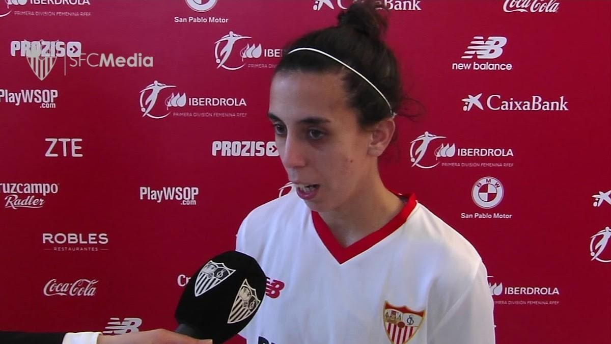 Nagore Calderón, tras un partido con el Sevilla Nagore Calderón, tras un partido con el Sevilla