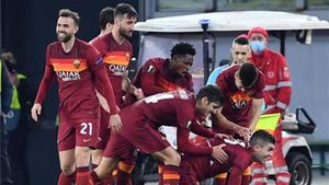 Los jugadores de la Roma celebrando un gol Los jugadores de la Roma celebrando un gol