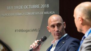 Luis Rubiales durante el 14º Congreso jurídico de la Abogacía Luis Rubiales durante el 14º Congreso jurídico de la Abogacía