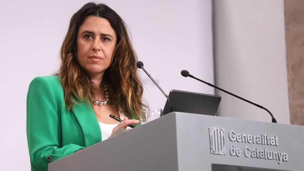 Patrícia Plaja, portavoz del Govern, durante la rueda de prensa Patrícia Plaja, portavoz del Govern, durante la rueda de prensa