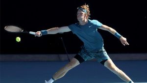 Andrey Rublev, durante el Open de Australia. Andrey Rublev, durante el Open de Australia.