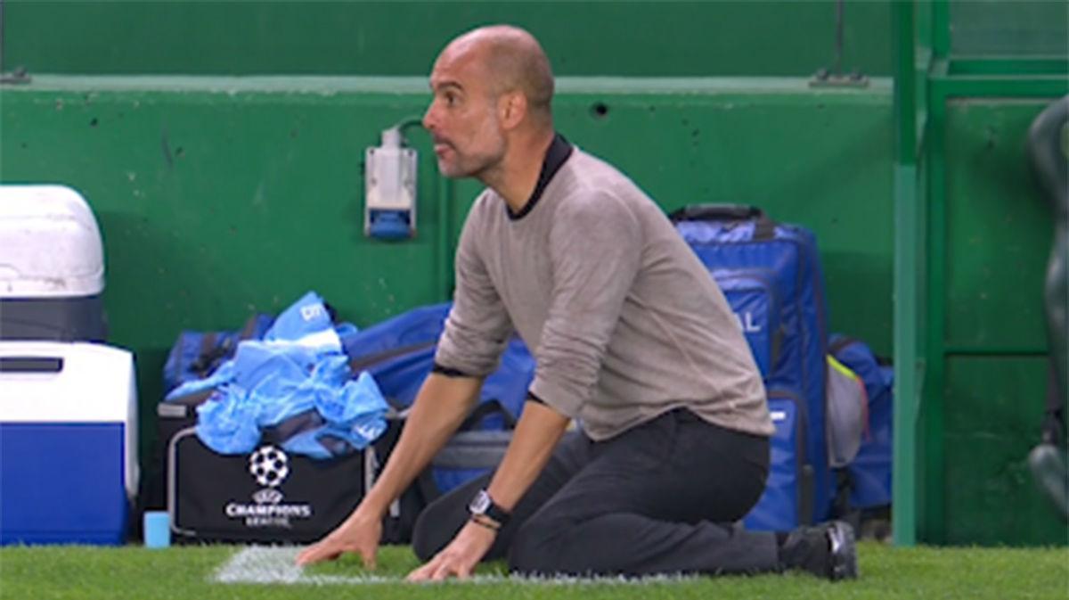 La Reacción De Guardiola Tras El Fallo De Laporte Y El Gol Del Lyon