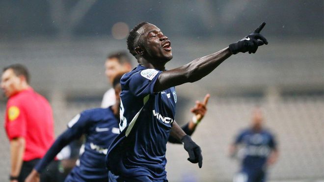 Silas Wamangituka celebra uno de sus goles con el París FC Silas Wamangituka celebra uno de sus goles con el París FC