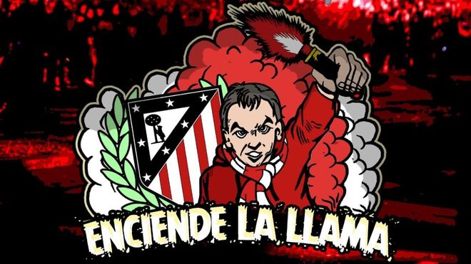 Fragmento del cartel para el llamamiento a la afición del Atlético. Fragmento del cartel para el llamamiento a la afición del Atlético.