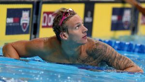 El estadounidense Caeleb Dressel El estadounidense Caeleb Dressel