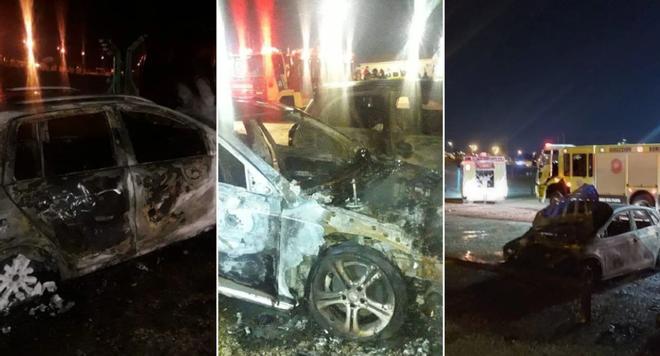 Ultras de Aldosivi prenden fuego a los coches de jugadores de su club