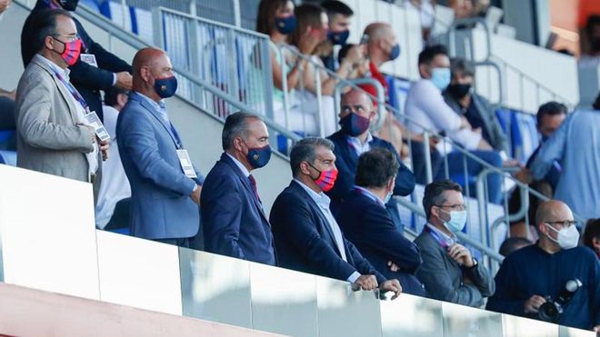 Laporta presenció el partido desde el palco Laporta presenció el partido desde el palco