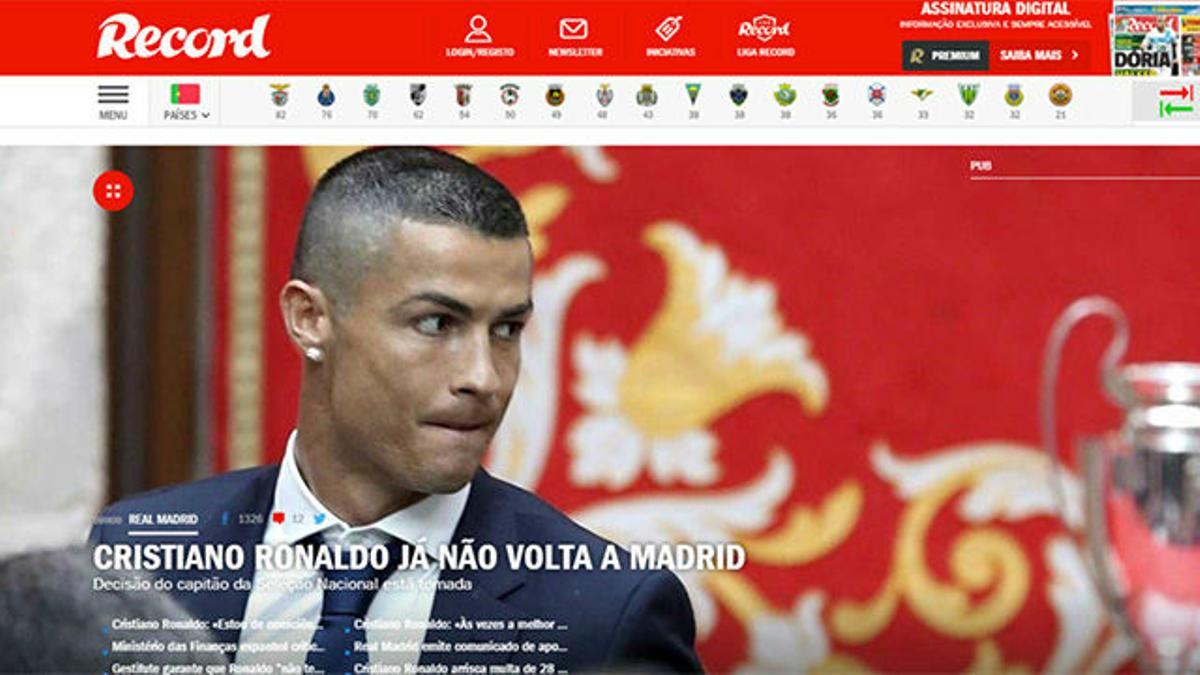 Ronaldo quiere abandonar el Real Madrid en julio