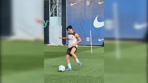 ¡Buenísimas noticias! Pedri ya toca el balón en solitario