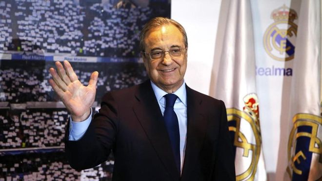 Florentino Pérez en el palco de honor del Santiago Bernabéu Florentino Pérez en el palco de honor del Santiago Bernabéu