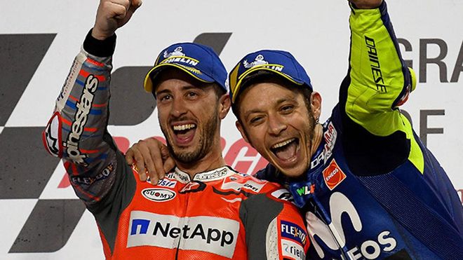 Dovizioso y Rossi, en una imagen de archivo, serán compañeros en Petronas desde Misano Dovizioso y Rossi, en una imagen de archivo, serán compañeros en Petronas desde Misano