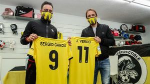 Sergio García y Joan Verdú durante su presentación Sergio García y Joan Verdú durante su presentación