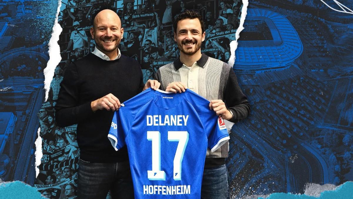 Thomas Delaney posa como nuevo jugador del Hoffenheim