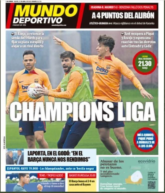 Las portadas de la prensa deportiva