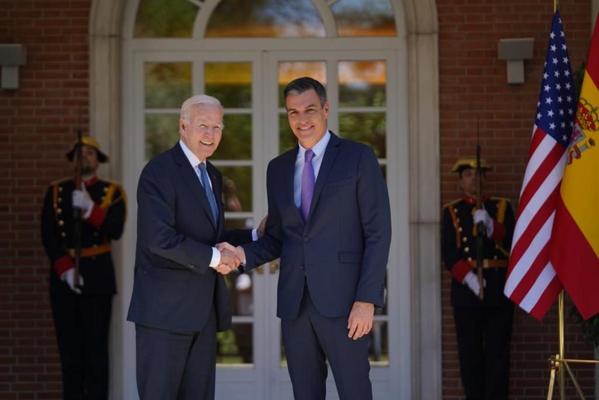 Biden se reúne con Sánchez en Moncloa