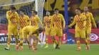 Los jugadores del Barça celebran un gol en la final de la Copa