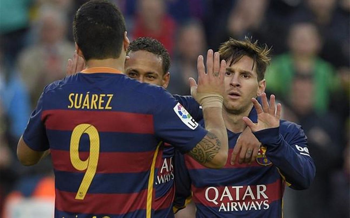 El tridente, lo mejor del Barça ante la Real El tridente, lo mejor del Barça ante la Real