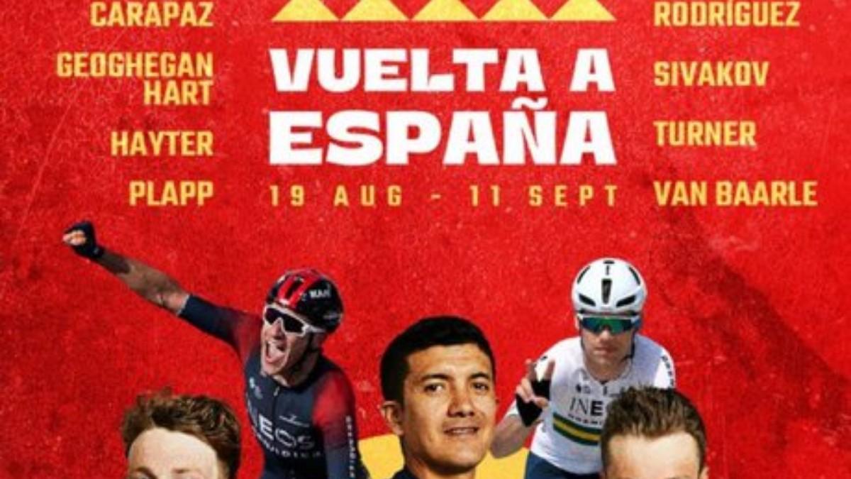 El equipo INEOS para la Vuelta a España