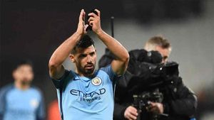 Sergio Agüero, jugador del Manchester City Sergio Agüero, jugador del Manchester City