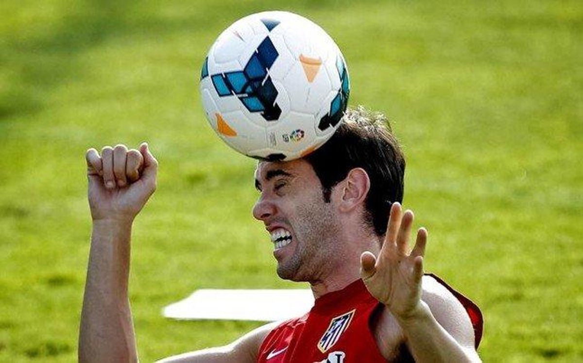 Godín, en un entrenamiento Godín, en un entrenamiento