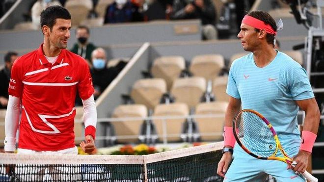 Nadal y Djokovic, en una imagen de archivo Nadal y Djokovic, en una imagen de archivo