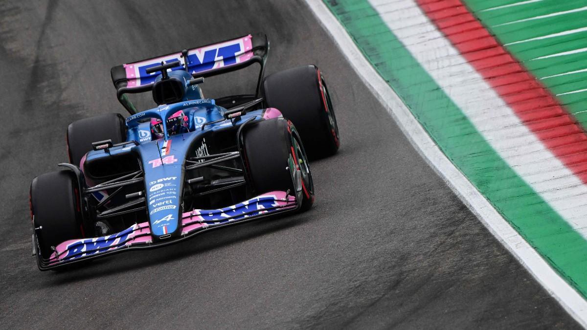 Alonso, durante la clasificación en Italia