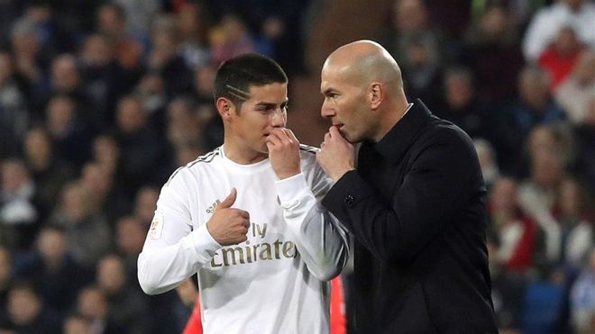 Zidane dio la titularidad a James en San Sebastián Zidane dio la titularidad a James en San Sebastián