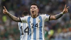 Enzo Fernández certificó con su tanto la victoria de Argentina frente a México