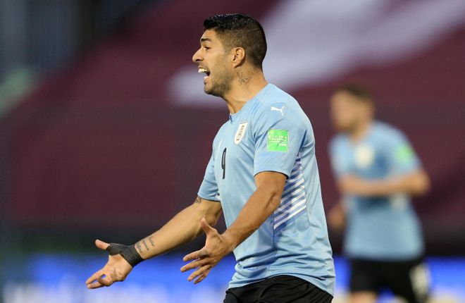 Luis Suárez, con Uruguay. Luis Suárez, con Uruguay.