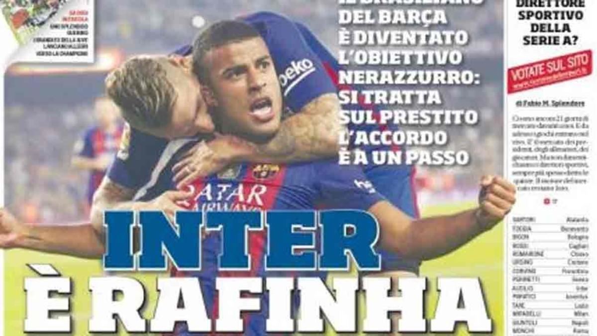 En Italia colocan a Rafinha en el Inter de Milán