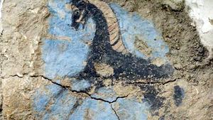 Fresco de un caballo del antiguo reino de Urartu en lo que ahora es Armenia y Turquía. Los nuevos análisis de ADN incluyeron a varios individuos asociados con este reino. reino.