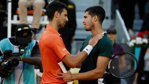 Djokovic y Alcaraz, en el pasado Masters 1000 de Madrid