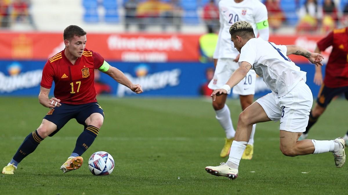 Resumen y España Sub-21 Sub-21 (3-0) partido amistoso.