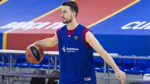 Leo Westermann, en su primer entrenamiento con el Barça Leo Westermann, en su primer entrenamiento con el Barça