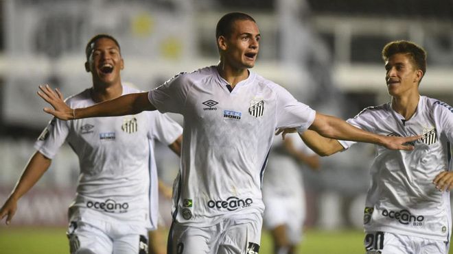 Kaiky celebra su histórico gol en la Libertadores Kaiky celebra su histórico gol en la Libertadores