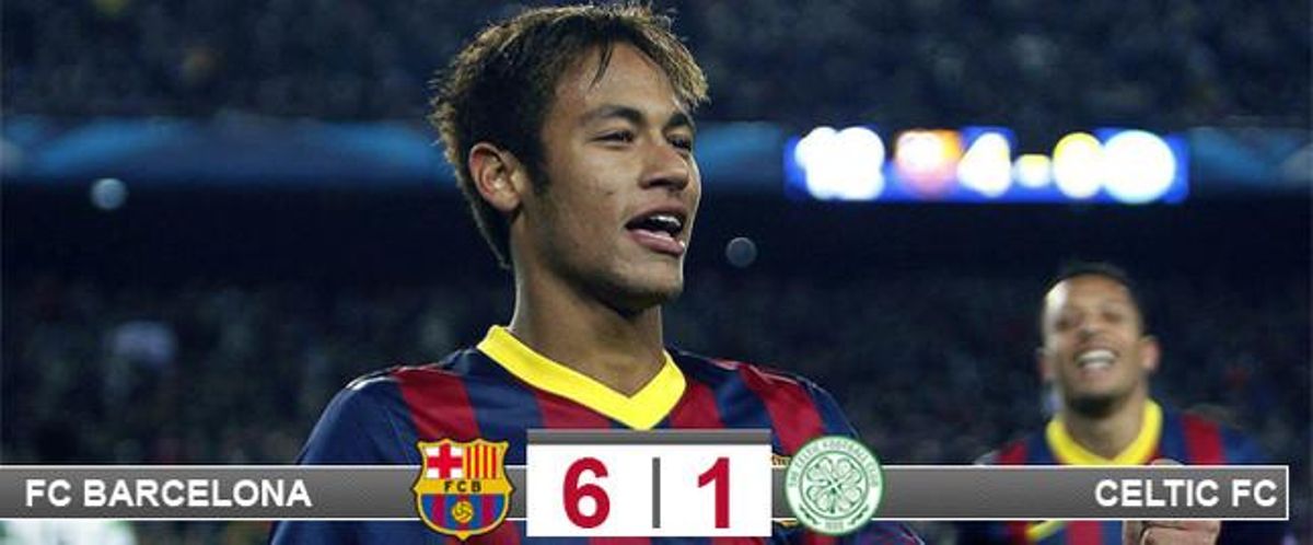 Neymar fue el gran protagonista de un Barça que goleó al Celtic para pasar como primero a los octavos de la Champions Neymar fue el gran protagonista de un Barça que goleó al Celtic para pasar como primero a los octavos de la Champions