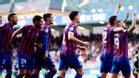 Los jugadores del Eibar celebran la victoria ante el Zargoza
